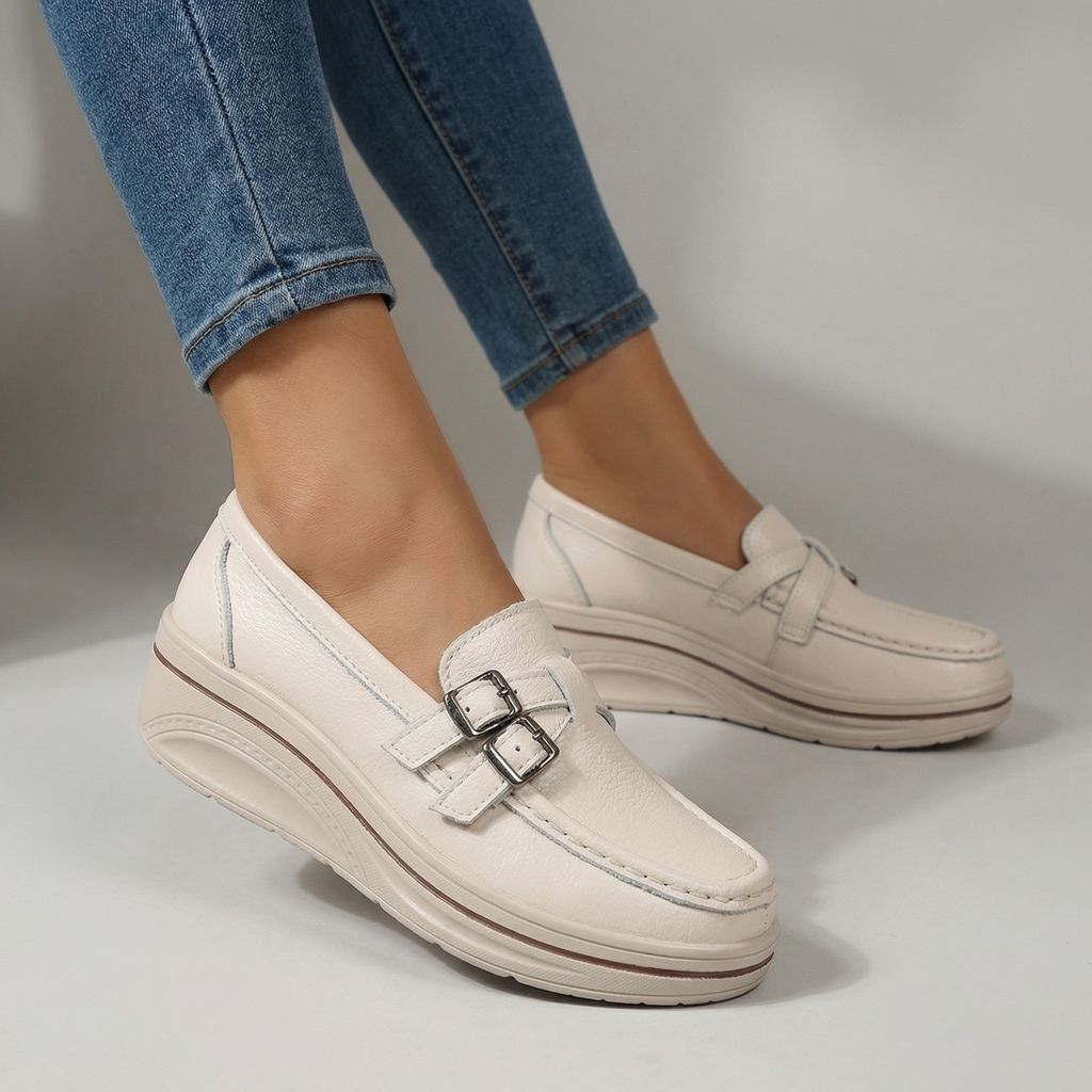 Tiffany Leather Platform Loafers