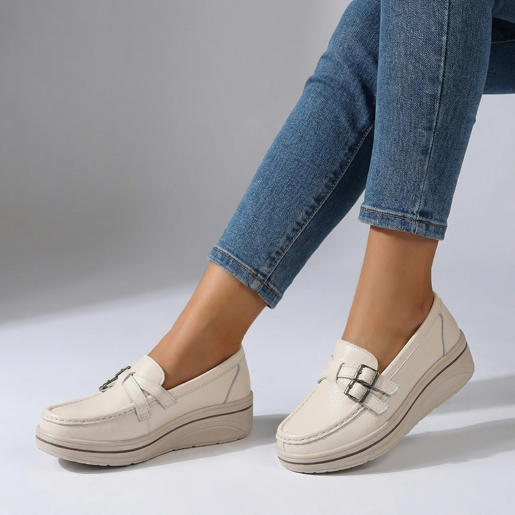 Tiffany Leather Platform Loafers