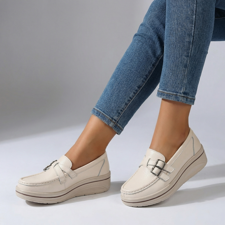 Tiffany Leather Platform Loafers