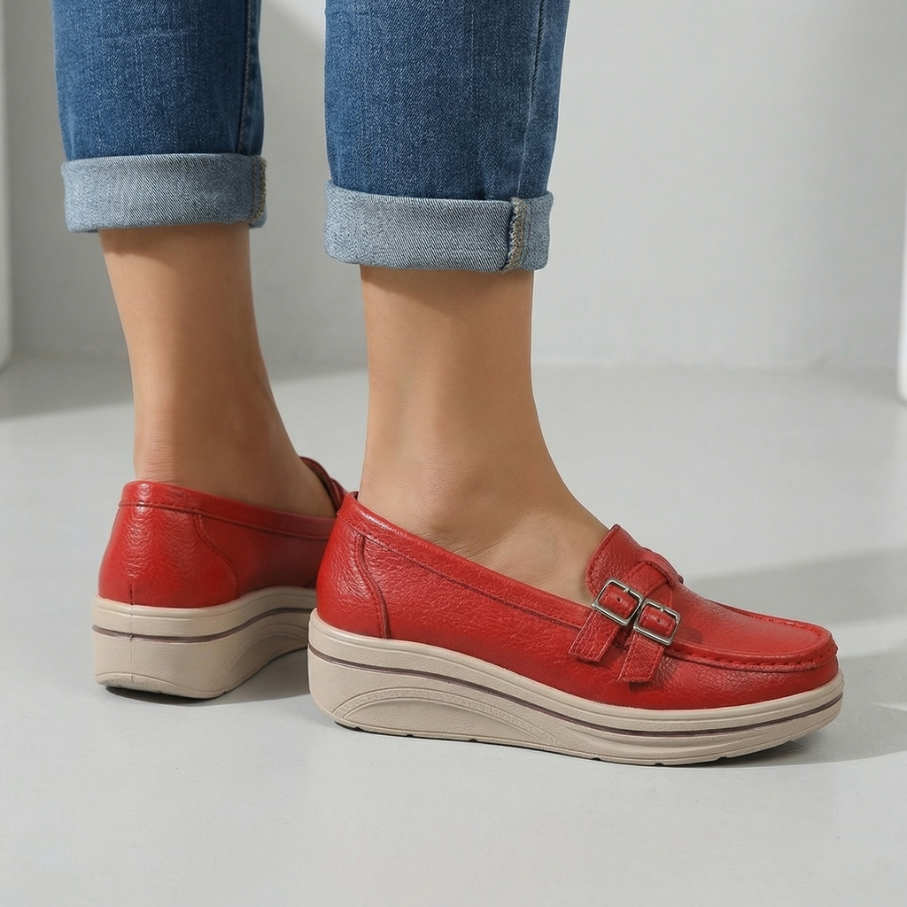 Tiffany Leather Platform Loafers