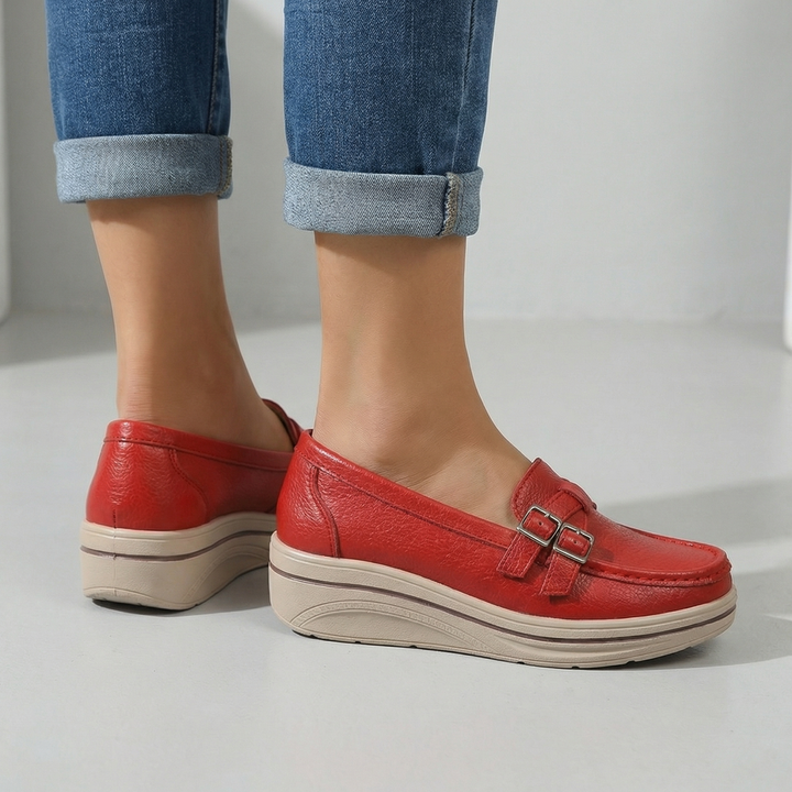 Tiffany Leather Platform Loafers