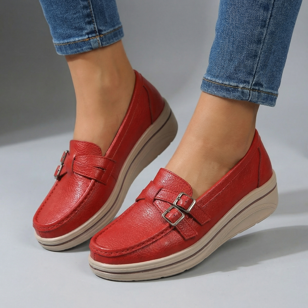 Tiffany Leather Platform Loafers