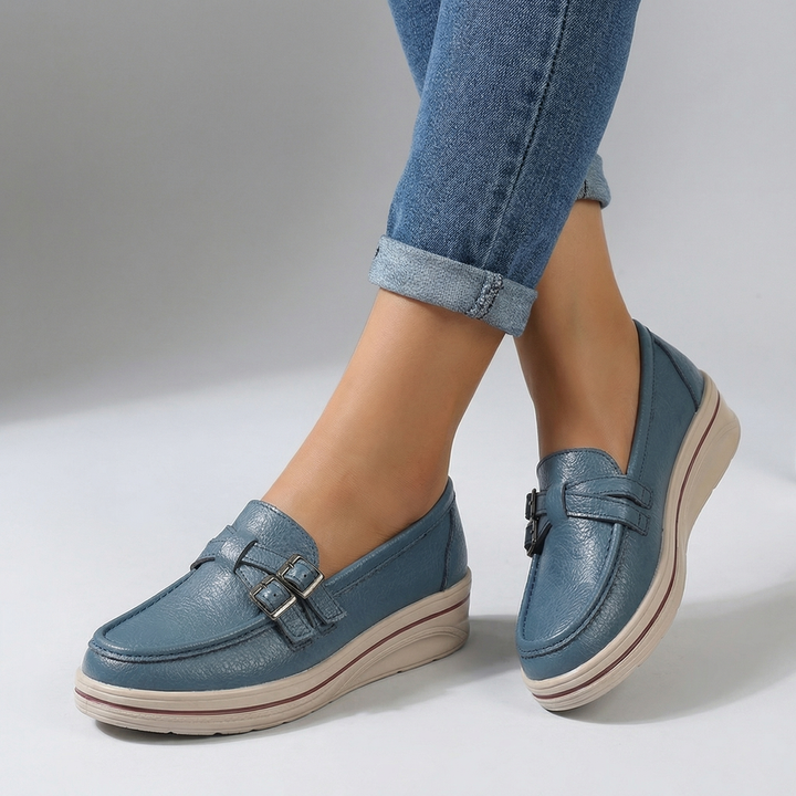 Tiffany Leather Platform Loafers