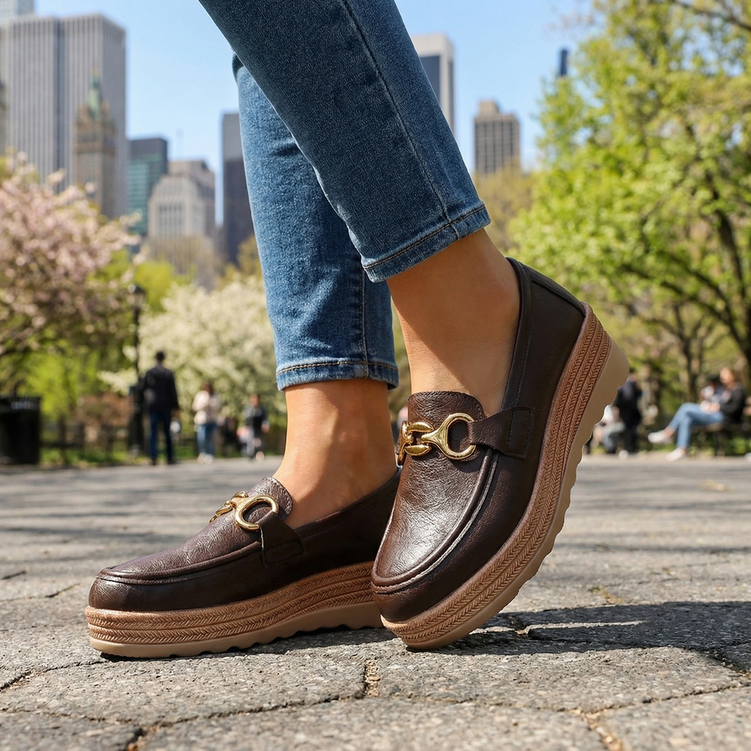 Sloane Metallic Wedge Loafers