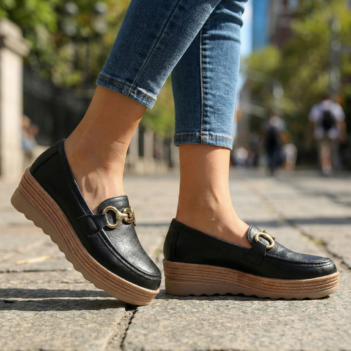 Sloane Metallic Wedge Loafers