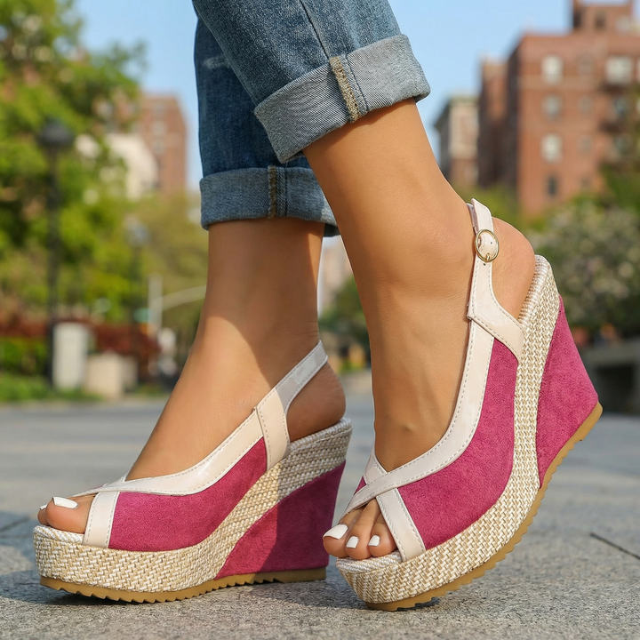 Sienna Canvas Wedge Sandals