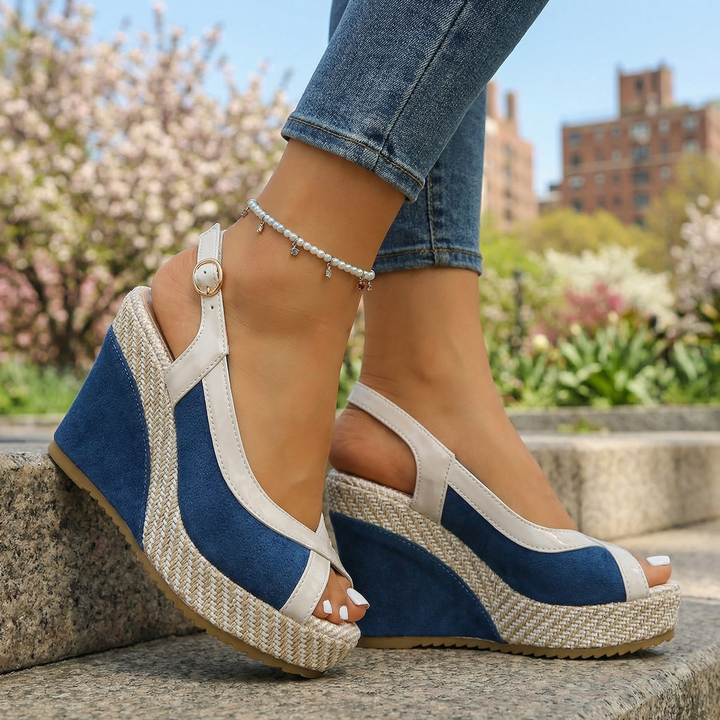 Sienna Canvas Wedge Sandals