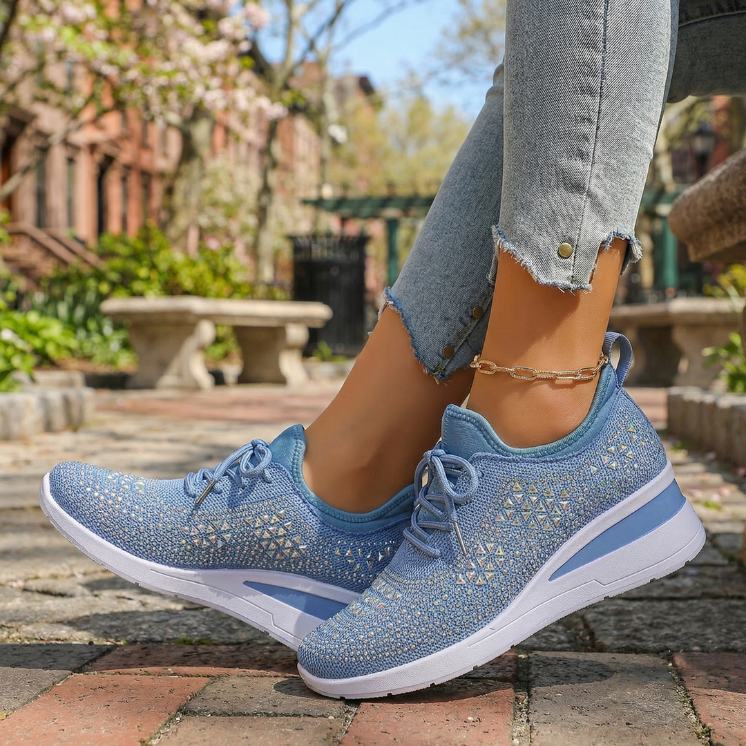 Aria Crystal Knit Sneakers
