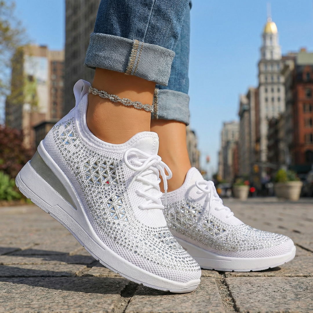 Aria Crystal Knit Sneakers