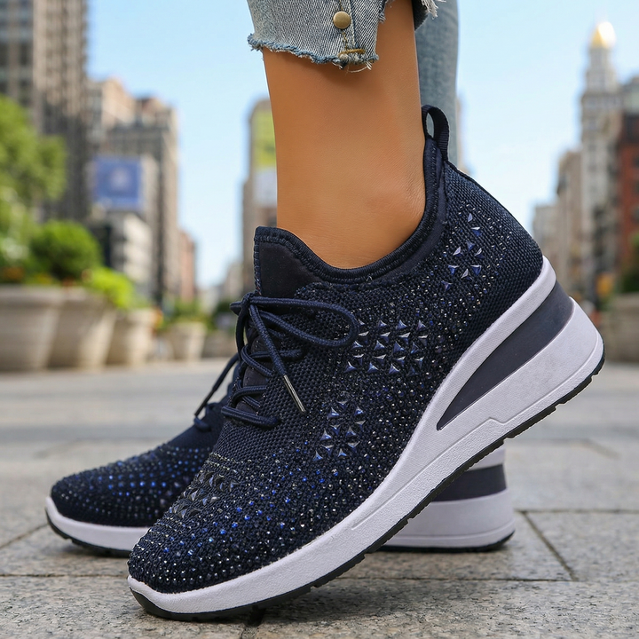 Aria Crystal Knit Sneakers