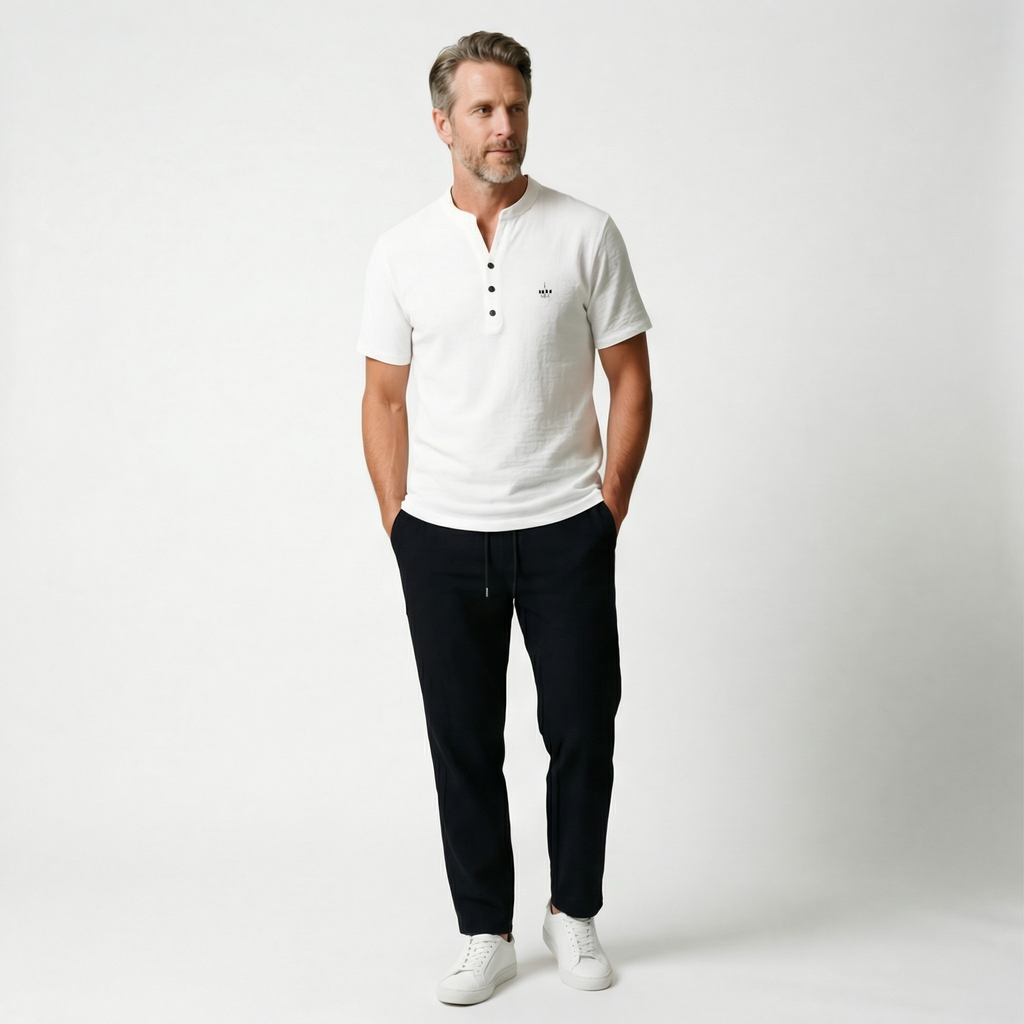 Julian V-Neck Embroidered Set