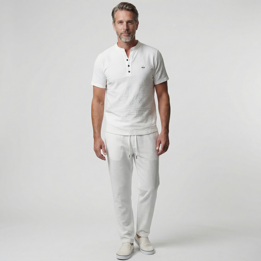 Julian V-Neck Embroidered Set