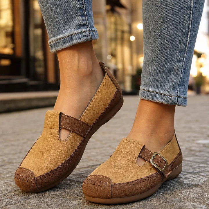 Men's Brown Genevieve Flat Driving Loafers