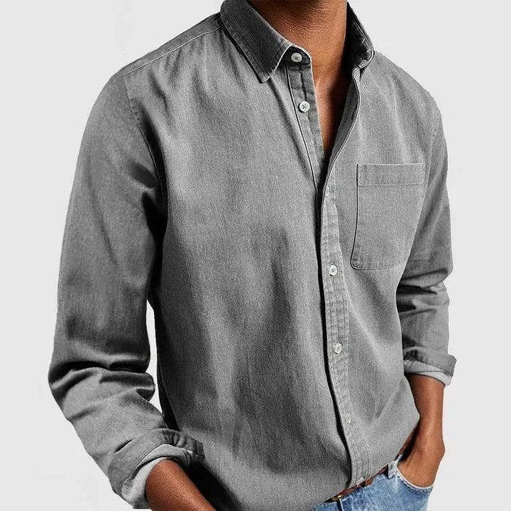 Gentry | Men's Premium Fit Casual Shirt - Color:Gray;Size:XS