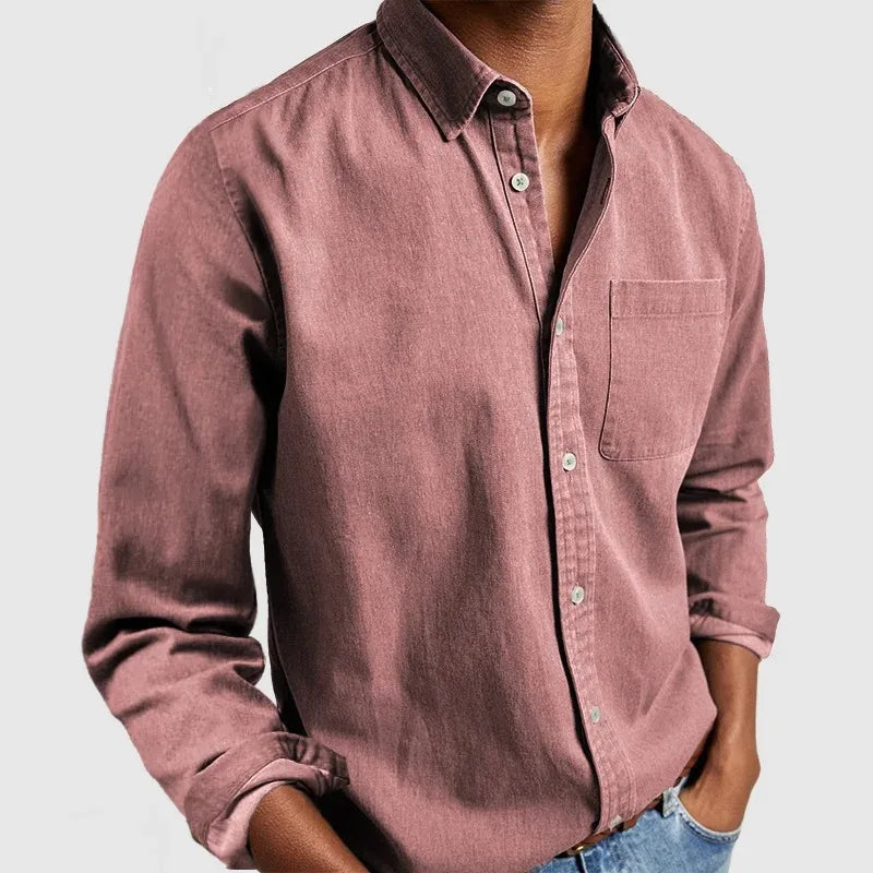 Gentry | Men's Premium Fit Casual Shirt - Color:Pink;Size:XS