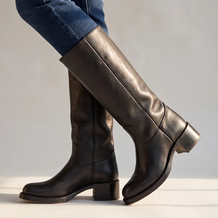 Georgiana | Womens Mid-Calf Fall Boots - Color:Black;Size:38