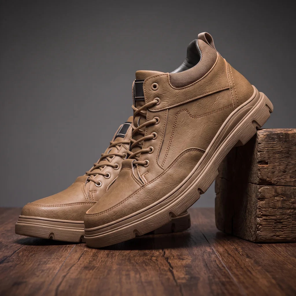 Gerald Work Boots - Color:Brown;Size:38