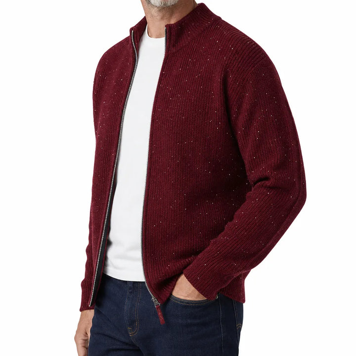 Men's Red Gibson Hooded Knit Cardigan