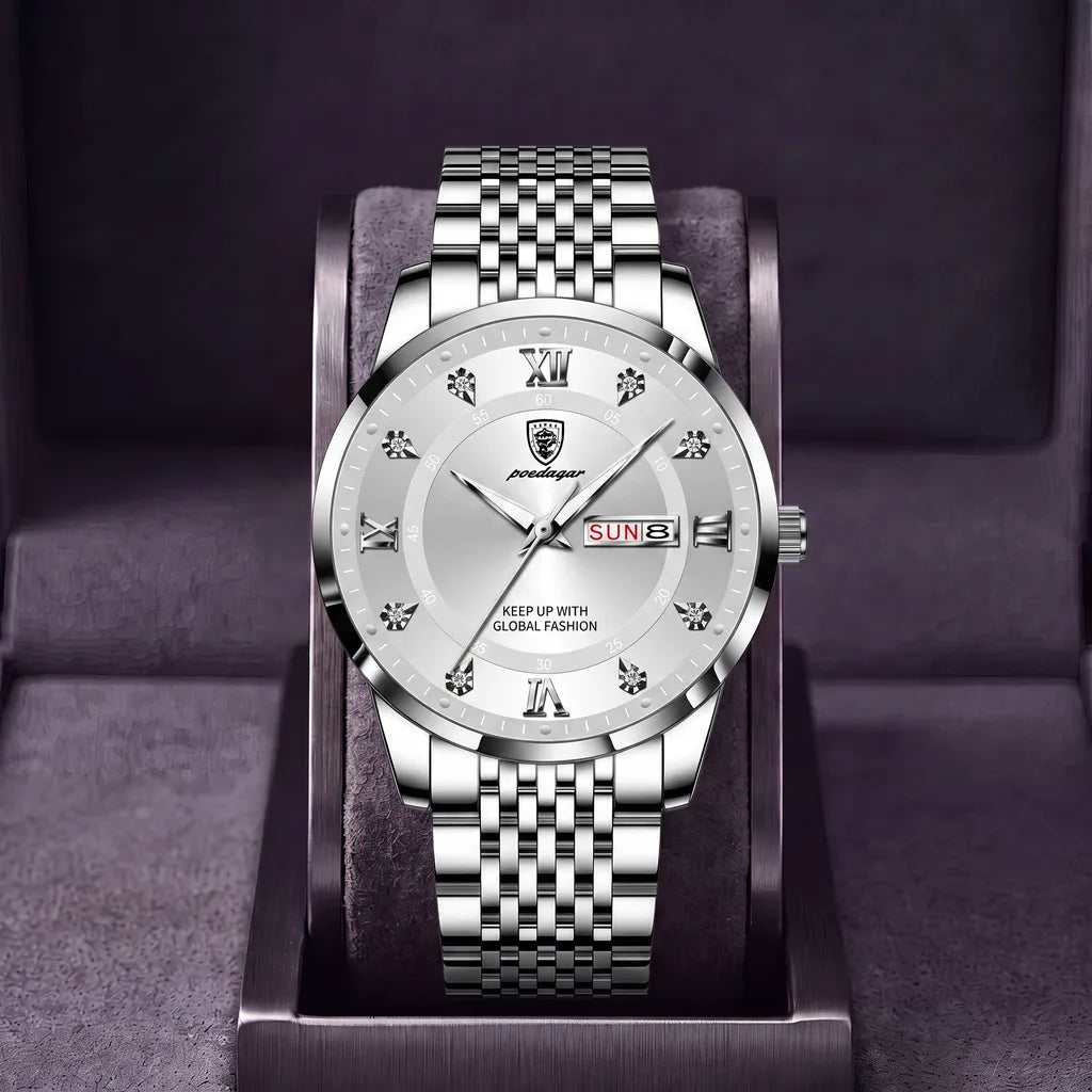 Men's White Isabella Luminous Quartz Watch