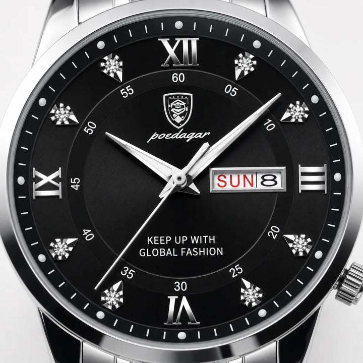 Men's Black Isabella Luminous Quartz Watch