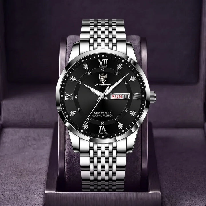 Men's Black Isabella Luminous Quartz Watch