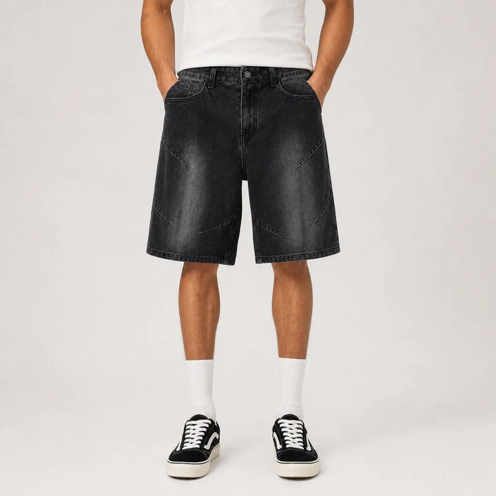 Men's Black Gorham Washed Denim Shorts