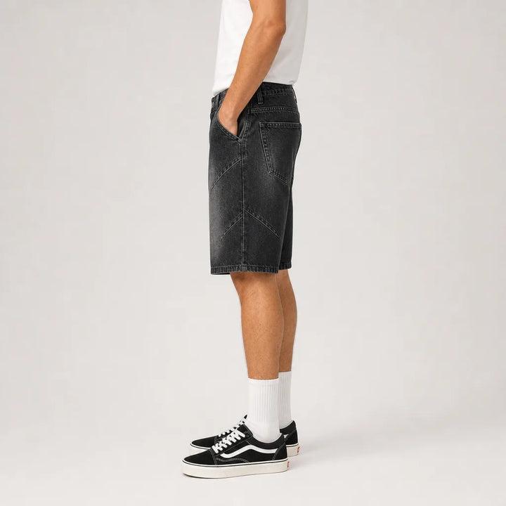 Men's Black Gorham Washed Denim Shorts