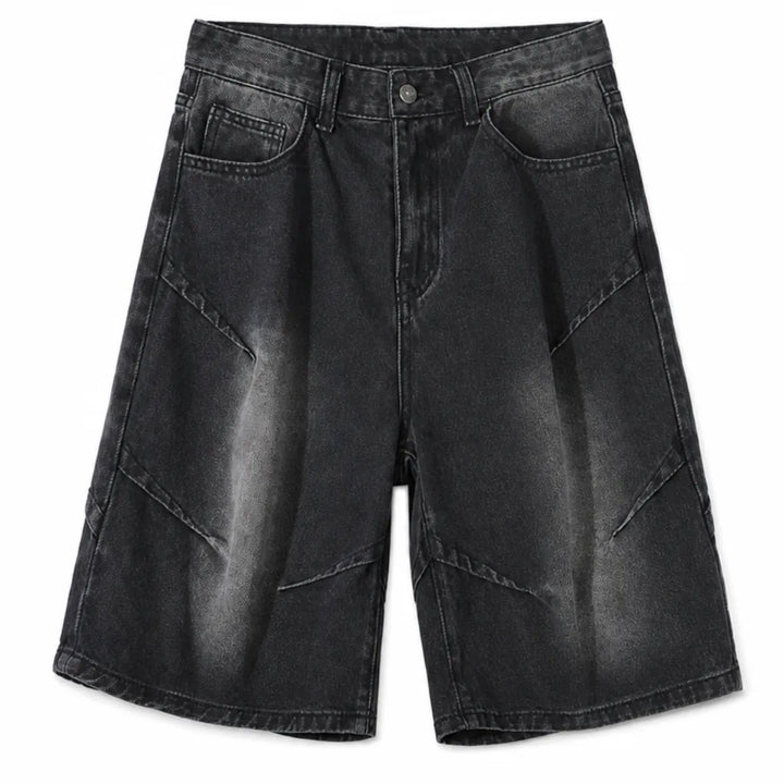 Gilbert Washed Denim Shorts - Color:Black;Size:XS