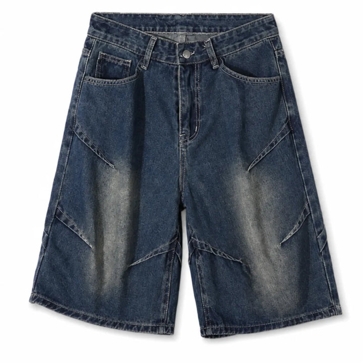 Gilbert Washed Denim Shorts - Color:Blue;Size:XS