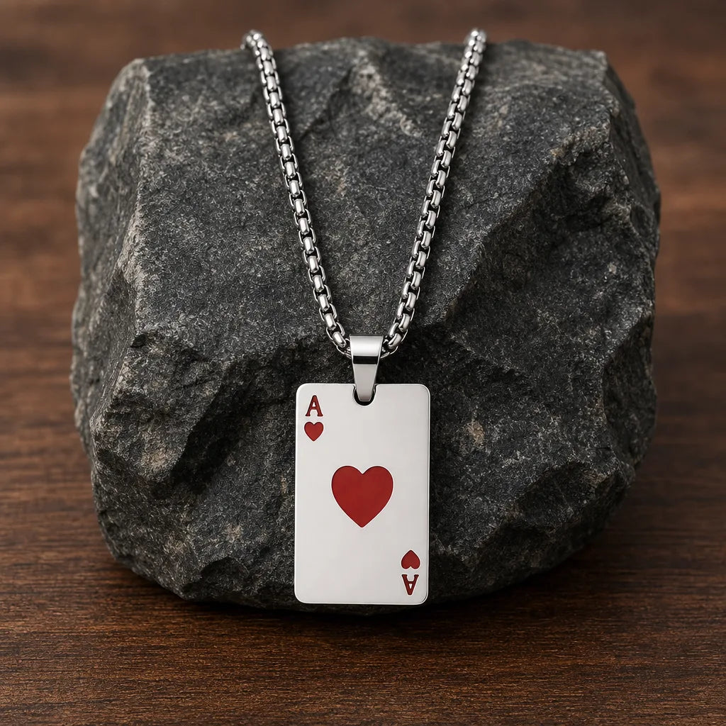 Gillespie Ace Pendant Necklace - Color:Silver