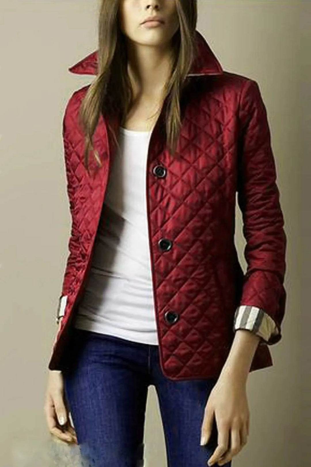 Gilmore | Women's Refined Silk Jacket - Burgundy