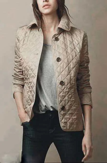 Gilmore | Women's Refined Silk Jacket - Khaki