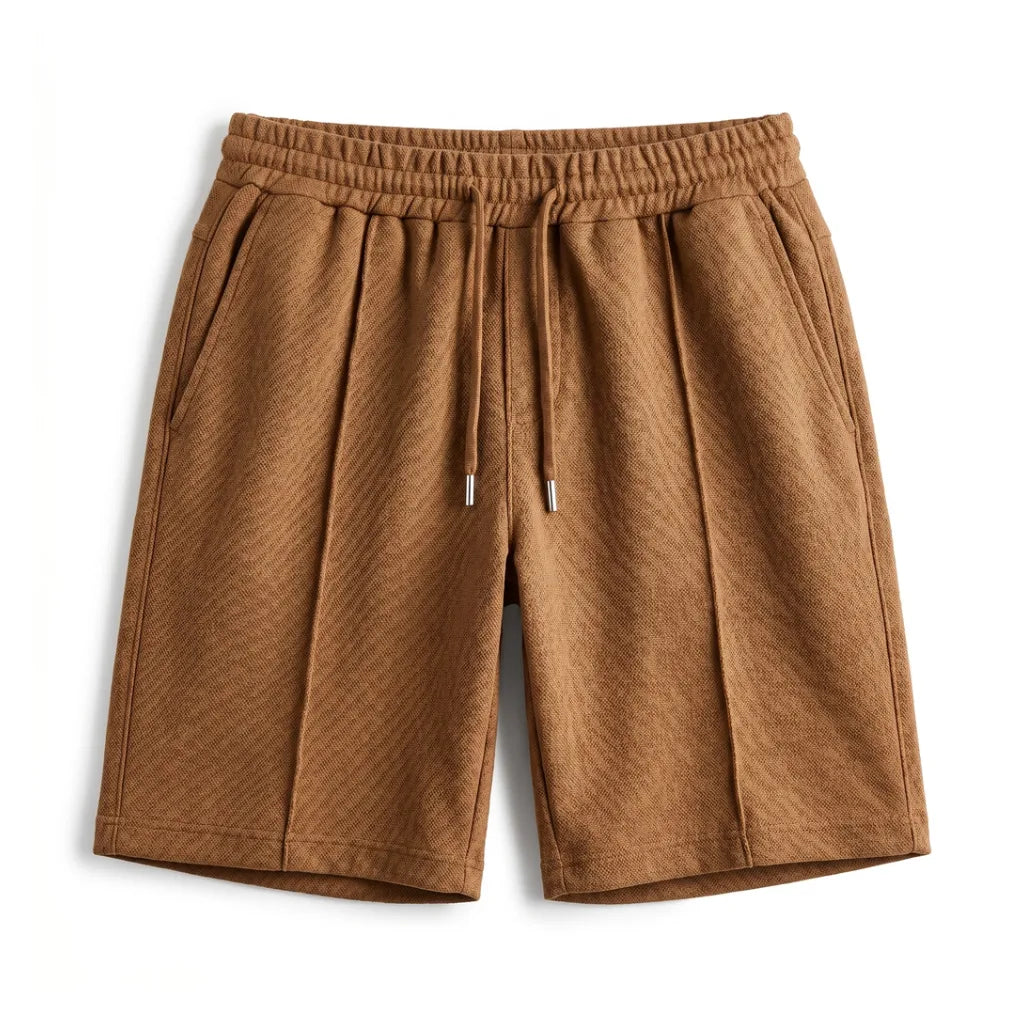 Glenn Pleated Shorts - Color:Caramel;Size:M