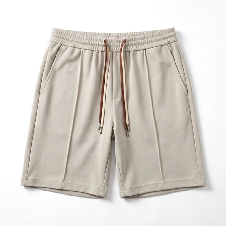 Glenn Pleated Shorts - Color:Khaki;Size:M