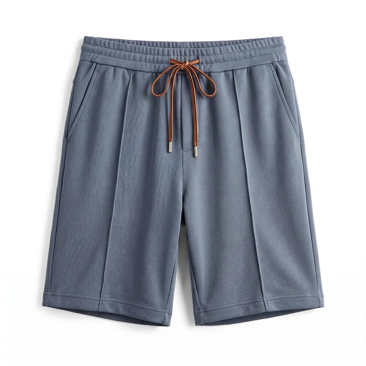 Glenn Pleated Shorts - Color:Ocean Blue;Size:M
