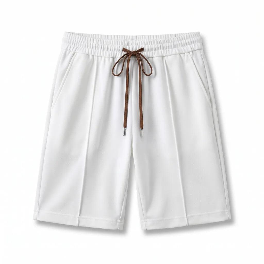 Glenn Pleated Shorts - Color:White;Size:M