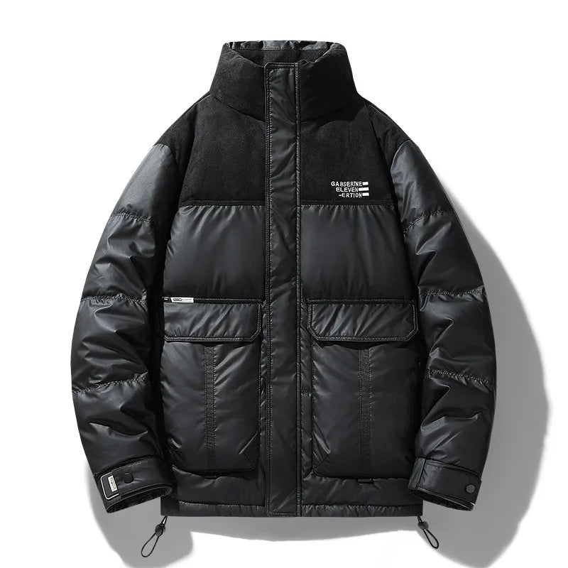 Godfrey | Men's Premium High Collar Coat - Color:Black;Size:S