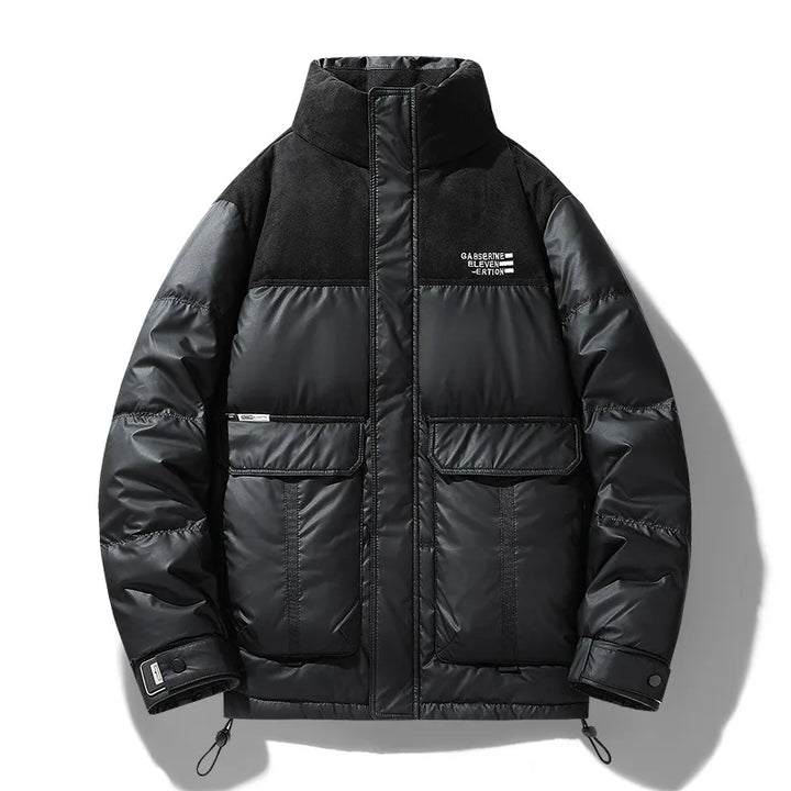 Godfrey | Men's Premium High Collar Coat - Color:Black;Size:S