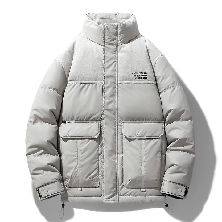 Godfrey | Men's Premium High Collar Coat - Color:White;Size:S