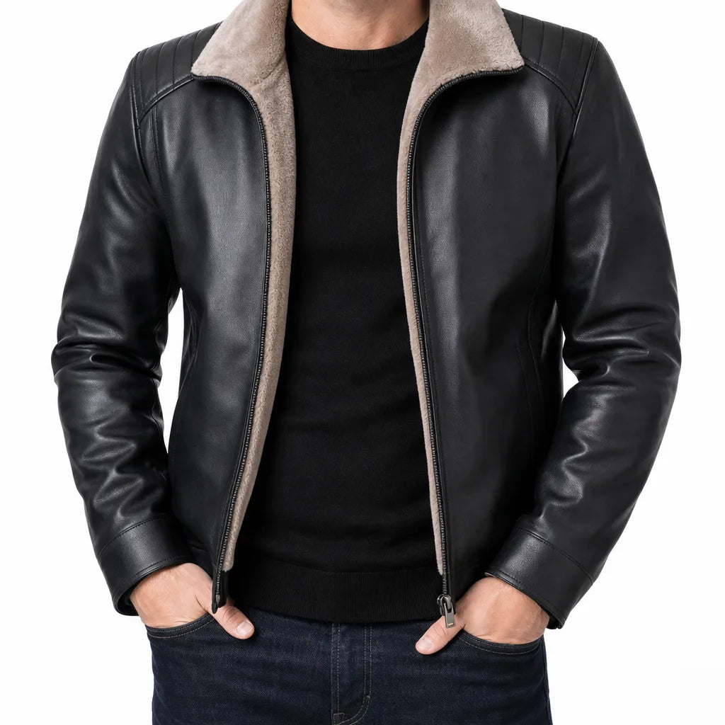 Men's Black Godwin Lined Zip Jacket