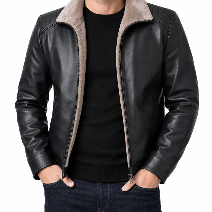 Men's Black Godwin Lined Zip Jacket