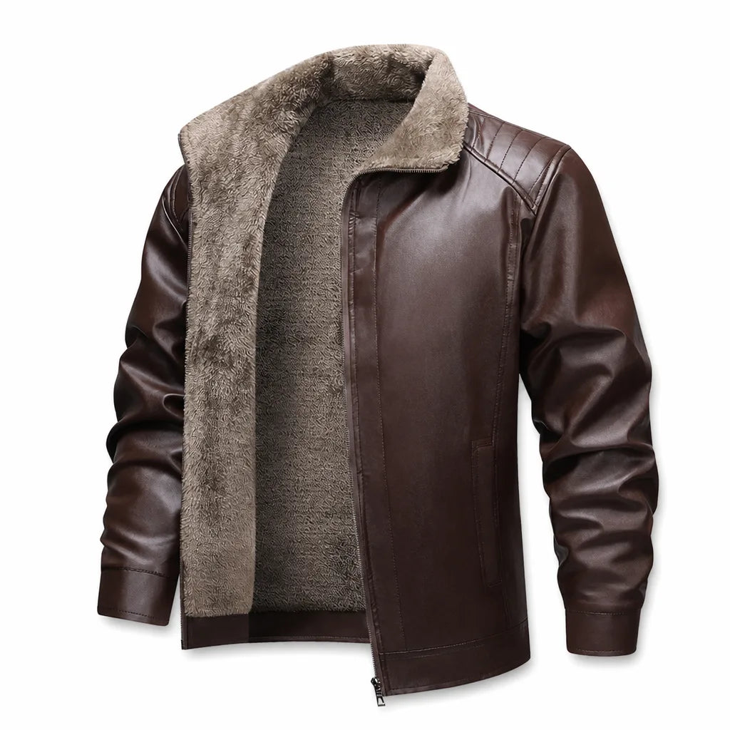 Godwin Lined Zip Jacket  - Color:Brown;Size:S