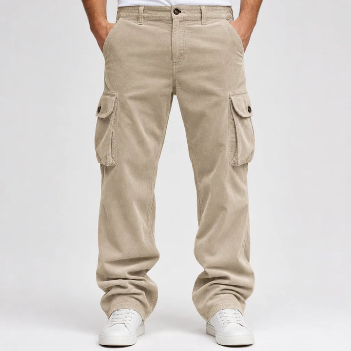 Gordon | Mens Baggy Work Cargo Pants - Color:Beige;Size:XS