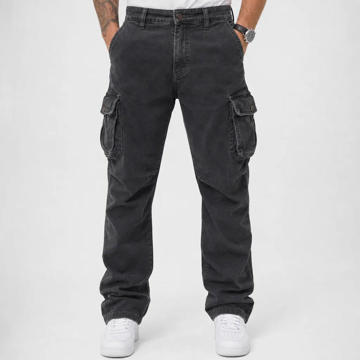 Gordon | Mens Baggy Work Cargo Pants - Color:Black;Size:XS