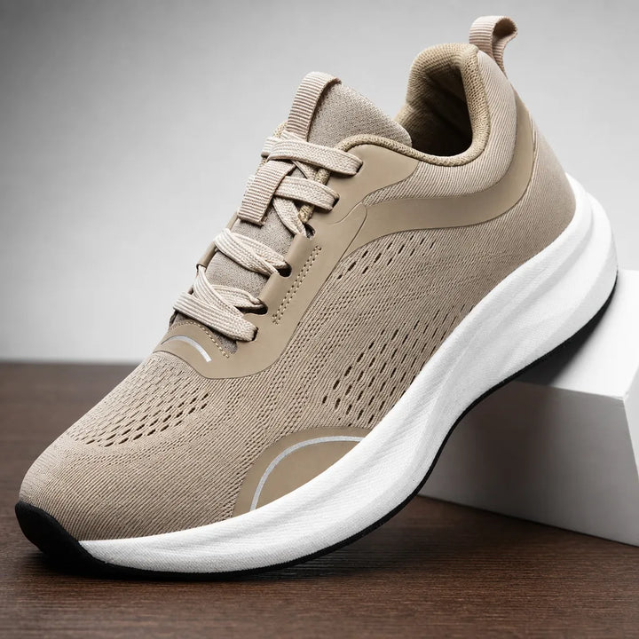 Men's Beige Graham Wide-Fit Carbon Runners