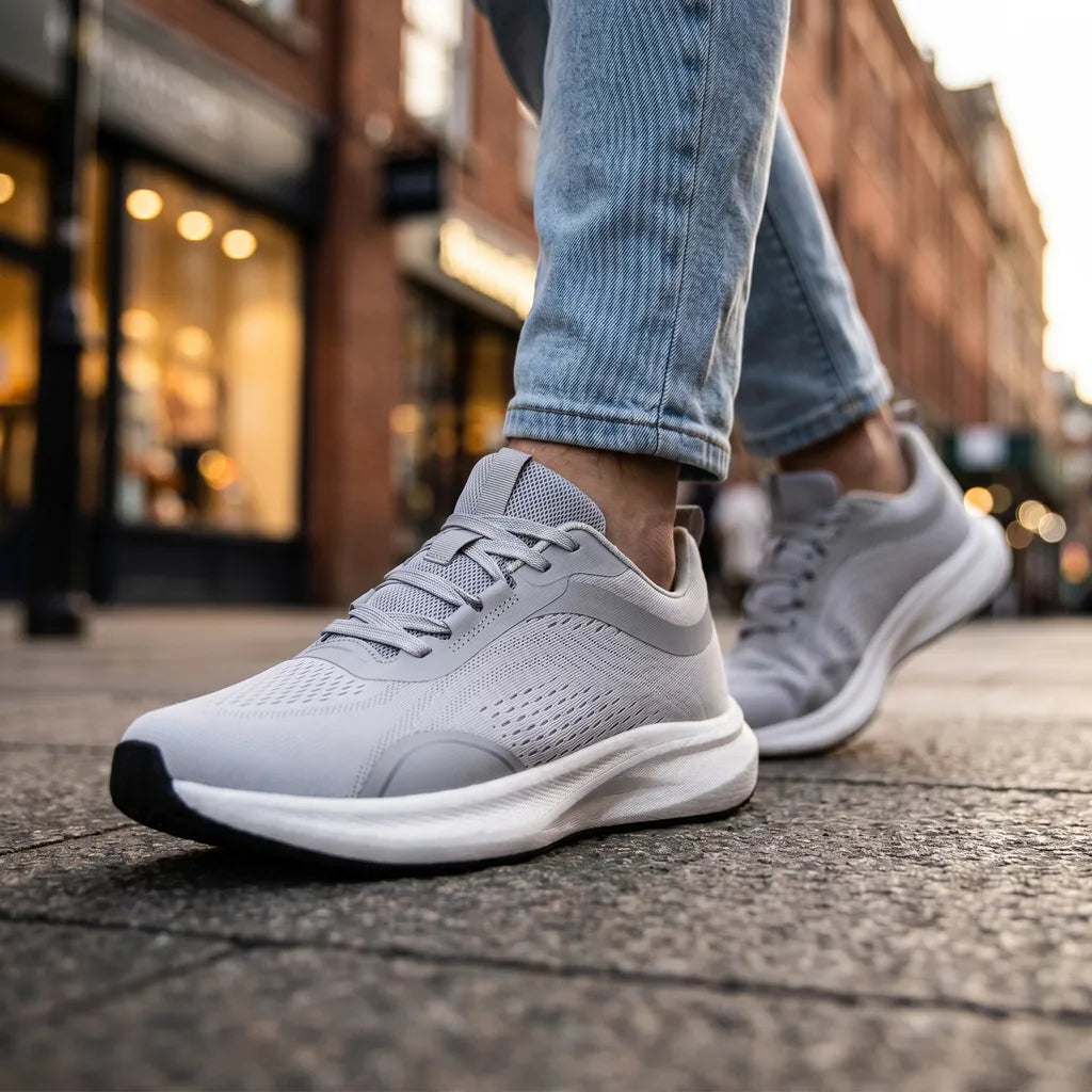 Men's Gray Graham Wide-Fit Carbon Runners