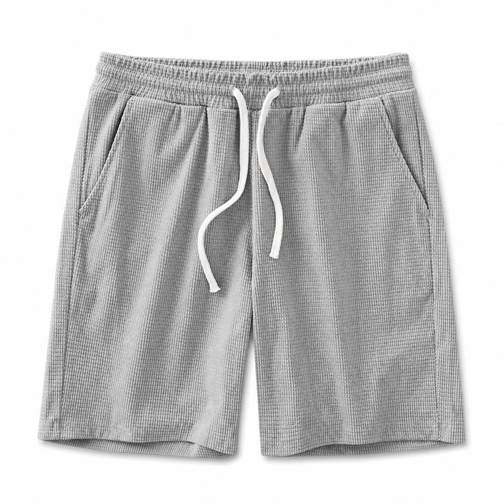 Caleb Waffle Knit Shorts - Color:Gray;Size:S