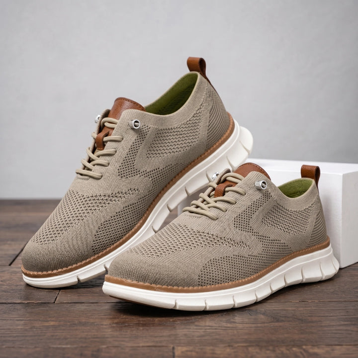 Charles Knit Sneakers - Color:Gray Green;Size:38