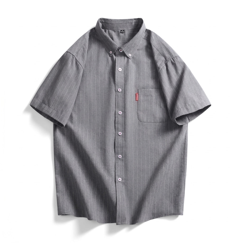 Spencer Striped Shirt - Color:Gray;Size:S