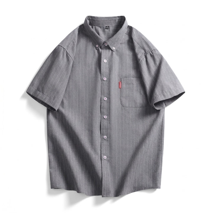 Spencer Striped Shirt - Color:Gray;Size:S